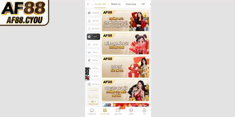 Đọc kỹ điều khoản trước khi tham gia ưu đãi AF88